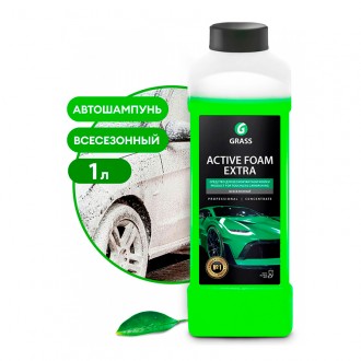 Автошампунь-пена бесконтактный GraSS Active Foam Extra ярко зелен. конц. 1кг (п.кан)