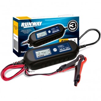 Зарядное устройство для АКБ RUNWAY (6/12В; ток 1А/4А)